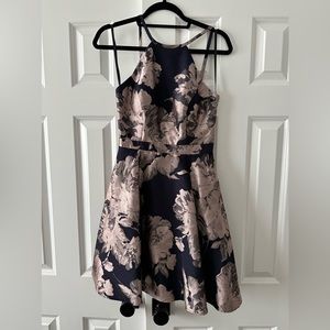 Xscape Floral Fit and Flare Mini Dress